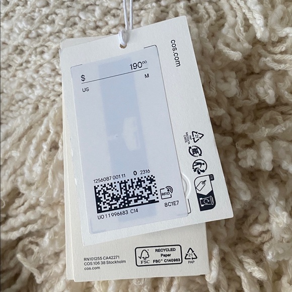 New with Tags - COS Textured Knit Wool Sweater - Picture 3 of 4